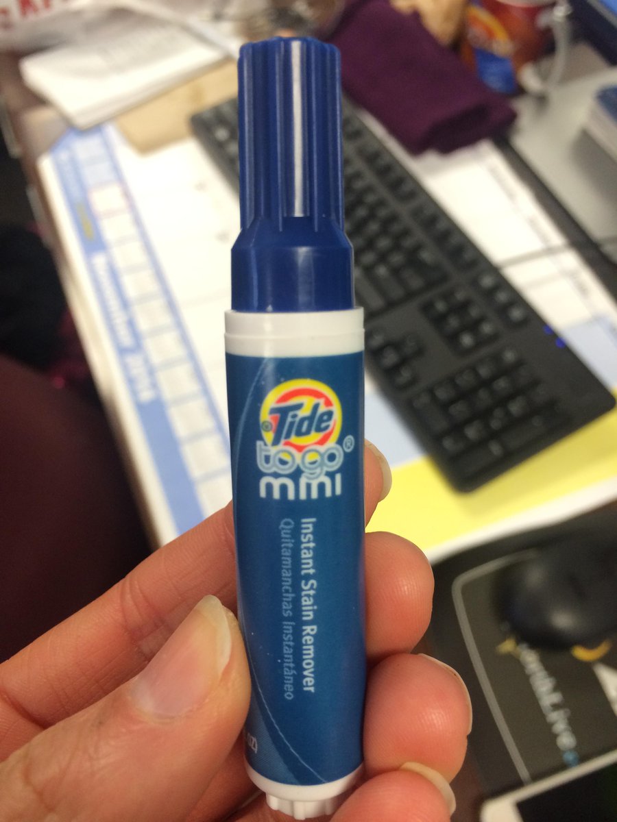 @tide No fear, I keep one handy in my desk! #nomorestains #lifesavor