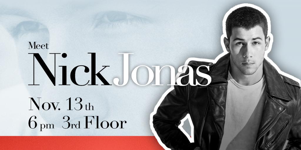 lordandtaylor's tweet photo. Join us Thurs., 11/13 @ 5:30pm for the unveiling of our holiday windows and meet @nickjonas in-store! #NYC #OnHoliday http://t.co/aqbxLnulz6