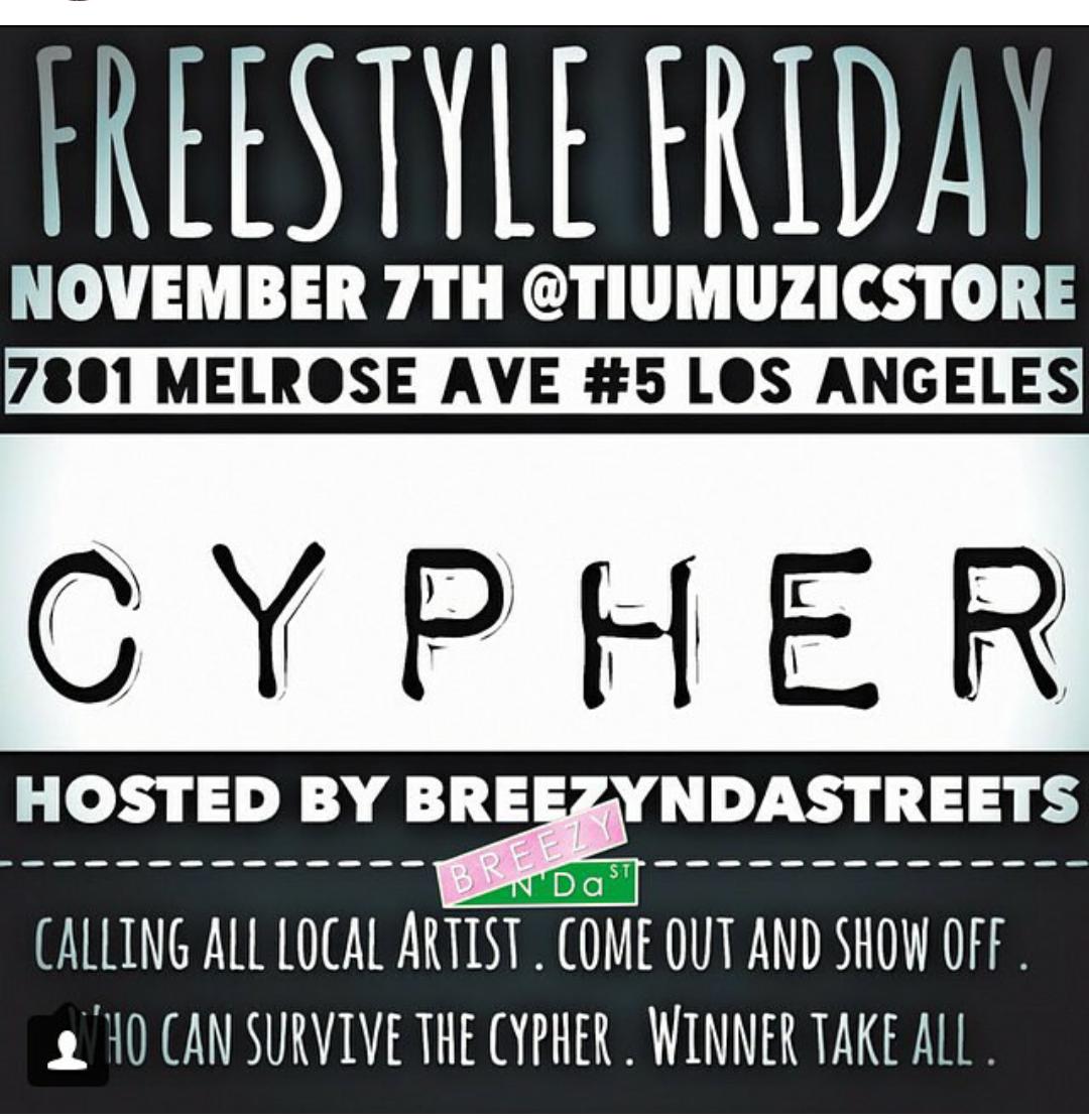 Freestyle Friday on melrose.  Fwm