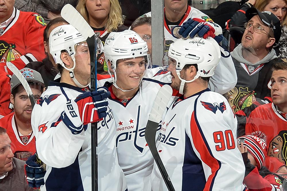 Capitals's tweet photo. .@andreburakovsky #CapsHawks http://t.co/hk9HrfKVzX