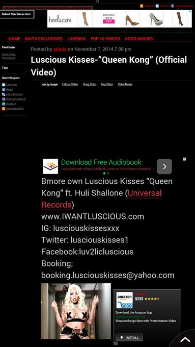 Shout out to @MoviehoodTv for supporting 2014 MUSIC VIDEO OF THE YEAR "QUEEN KONG" ft Huli Shallone!<a class="tags" target="_blank" title="On Twitter" href="/?out=eyJ0eXAiOiJKV1QiLCJhbGciOiJIUzUxMiJ9.eyJpYXQiOjE3MjE2NzAxMzUsImlzcyI6InR3cG9ybnN0YXJzLmNvbSIsIm5iZiI6MTcyMTY3MDEzNSwiZXhwIjoxNzUzMjA2MTM1LCJyZWRpcmVjdF91cmwiOiJodHRwczovL3R3aXR0ZXIuY29tL01vdmllaG9vZFR2In0.gGHhWuPQUUu9OG_Rsn8IadIpiKU8xH1Fug49KSQ9c3uo-d8TiW5M3vpqYmnnqQuLPNYj3QTKbglekw0OLiqAMQ">@MoviehoodTv</a><a href="/tag/iwantluscioustv"class="tags"><span>#iwantluscioustv</span></a>
