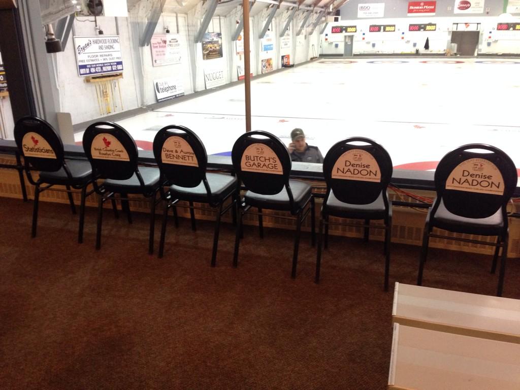 northbaycurling's tweet image. VIP seats are assigned. Front row seats for our biggest supporters! Getting pumped for the #CanadianMixed