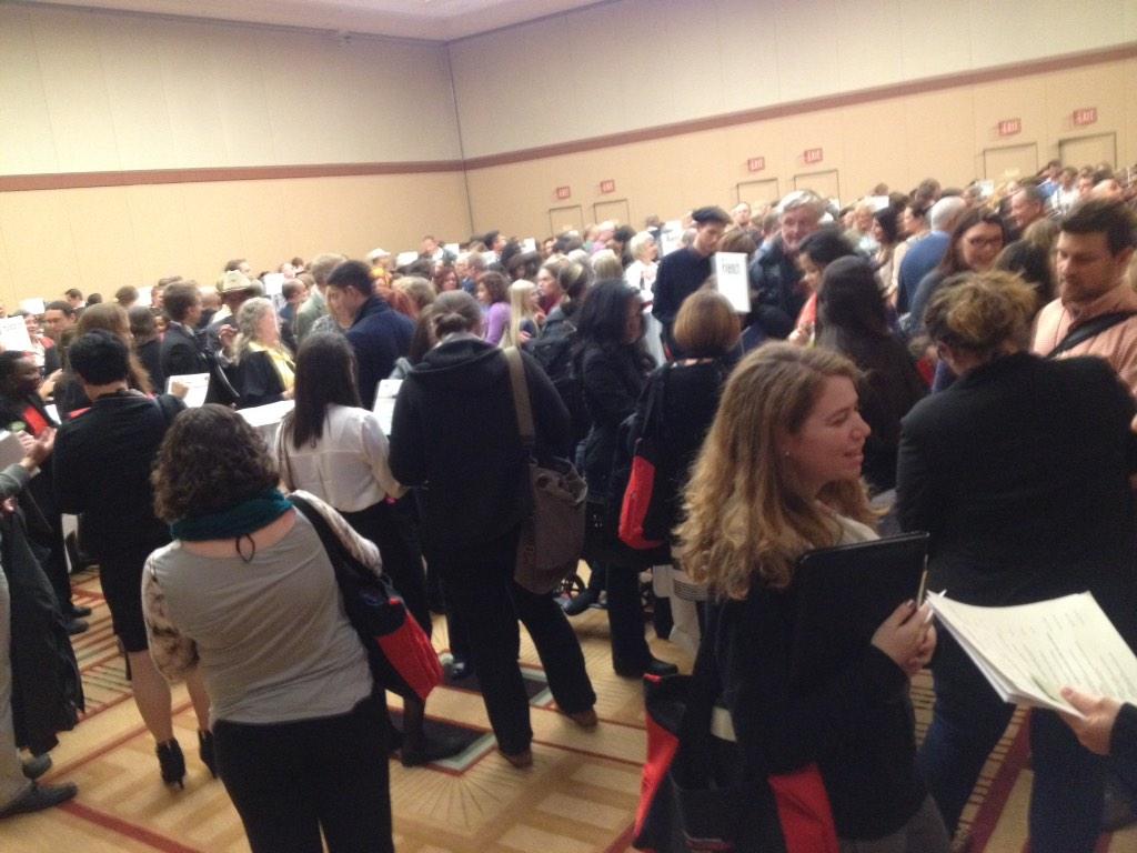 CarissArabic's tweet image. Resume exchange is packed with people ready to work and ready to hire #ata55