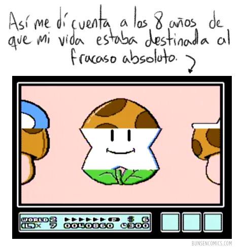 gtc1701's tweet photo. "Asi me di cuenta a los 8 años que mi vida estaba destinada al fracaso absoluto" jaja #MarioFail #Bunsen http://t.co/NRoUM08CQb