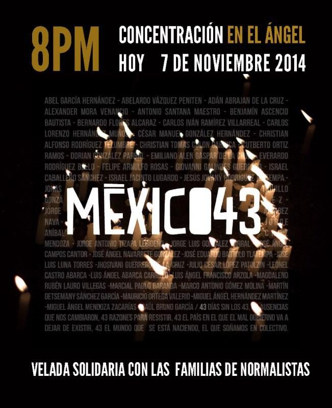 masde131's tweet photo. Normalistas Convocan hoy 8pm en el Ángel. #AccionGlobalporAyotzinapa #YaMeCansé http://t.co/RT00YZMS7P