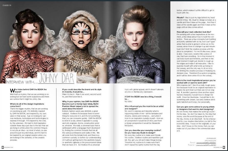 Domi__Verse's tweet photo. @DARtheBOOK1 Interview with Johnny Dar about his new collection in #MESSMAGAZINE!
>> http://t.co/Cw1NU8Y8F9 http://t.co/xuALlCOFw8