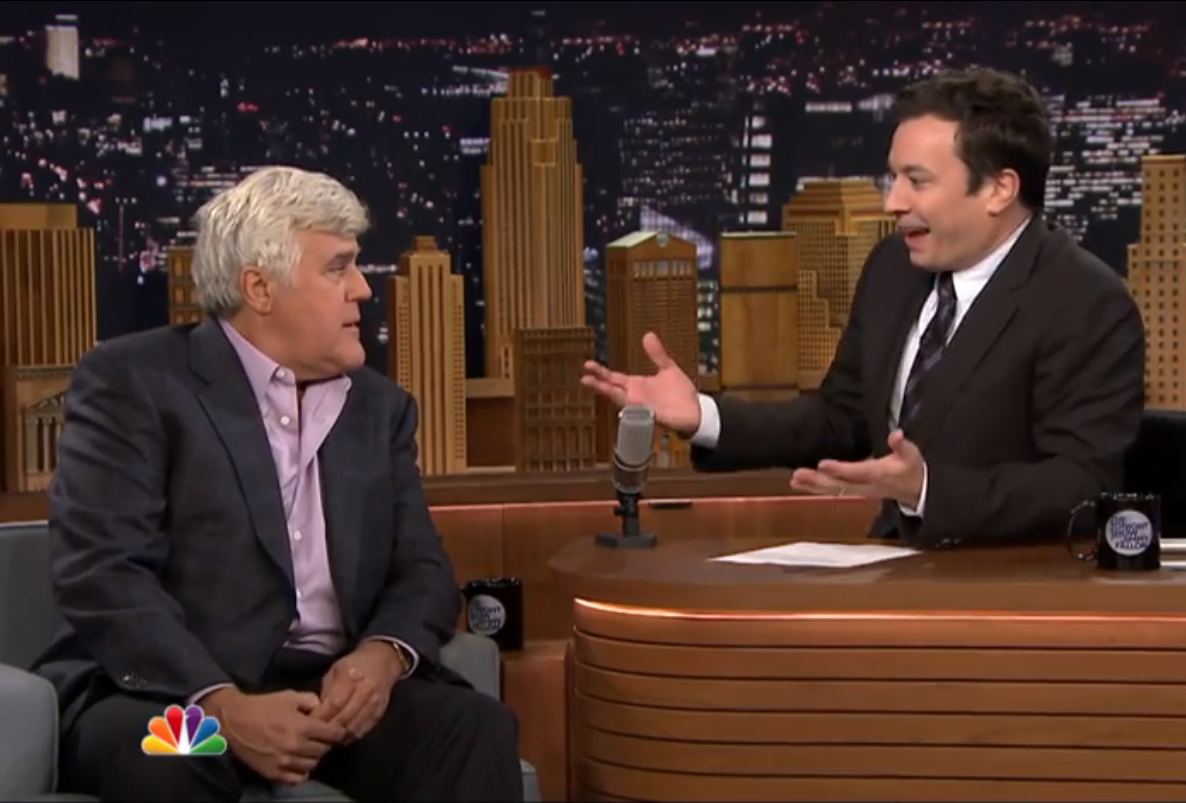 suggestonline's tweet photo. Jay Leno Returns To "Tonight Show" For Standup And Interview With Jimmy Fallon - WATCH VIDEO! http://t.co/wz0pZnwR9t http://t.co/Ox1Oqe9e5Y