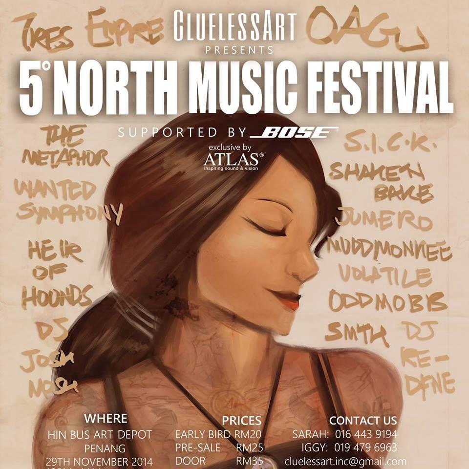 Penang ! We'll be coming to perform for the 5 Degrees North Music Festival ! See you guys there !