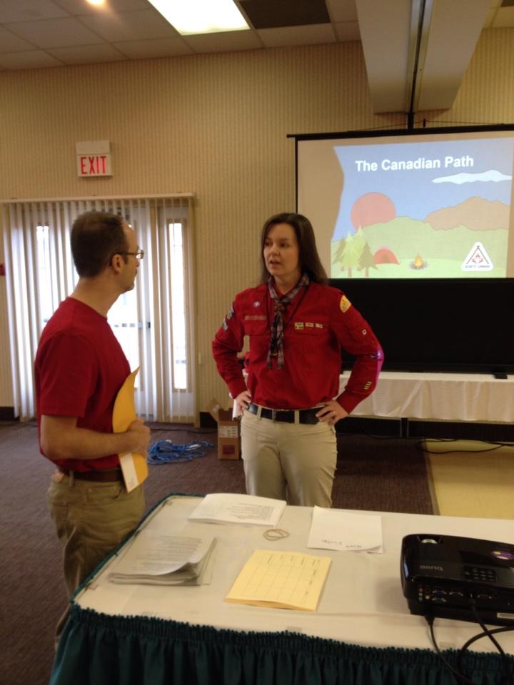 covert902's tweet photo. @DougReid_ and @nevafudge getting ready for the Canadian Path session @NSScouts conference #nssc2014 http://t.co/PVnwtYRJAl