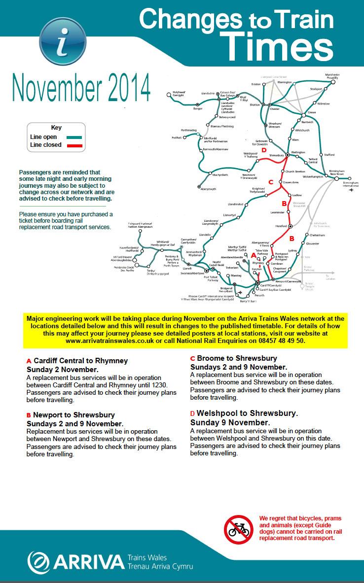 Travelling with us in this month? Engineering work on the line may affect your journey.