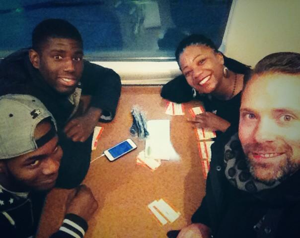 UKfullyfocused's tweet photo. Early morning trip! Heading to Lancaster right now #AssemblyforChange See man riding a virgin train 🎶🙌😂😎 http://t.co/JvwI2AOZFM