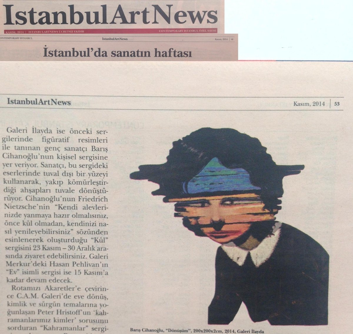 Barış Cihanoğlu ''Kül'' Solo Sergisi ''Istanbul ArtNews'' Kasım sayısında... <a href="/IstanbulArtNews/">IstanbulArtNews</a> <a href="/cihanoglubaris/">cihanoğlu barış</a>