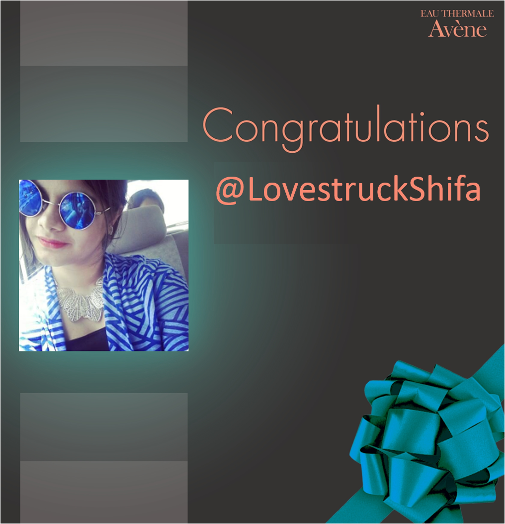 AveneIndia's tweet photo. Dear @LovestruckShifa, we are thrilled to have you as our 2nd winner of the #ForSkinSake contest! DM your details :) http://t.co/1nXchPR2yp