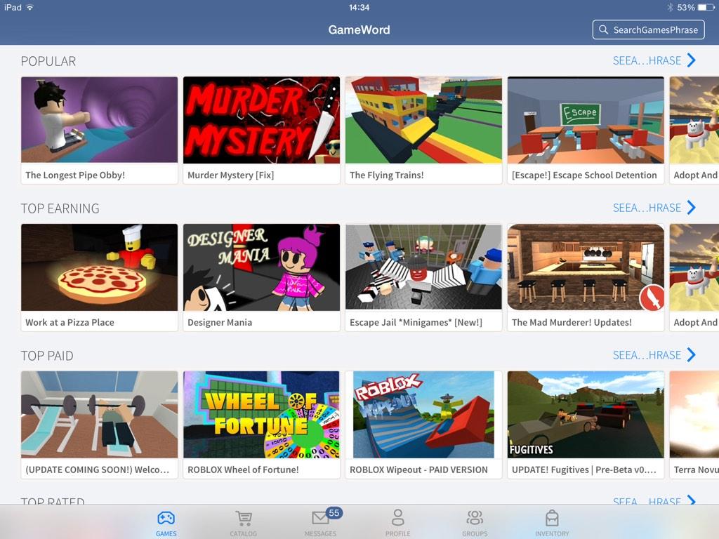 Roblox On Twitter Update Roblox Mobile For Ipad To The Latest Version To See Its New And Improved Look Http T Co M9cpjpikry Http T Co 0x3vbuvkba - detention roblox id code