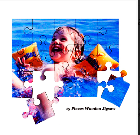 15 Pieces Wooden Jigsaw - Your photo in our 15 pieces glossy wooden jigsaw makes a stunning gift for your love ones