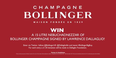 BollingerUK's tweet photo. The @dallaglio8 #BollingerBigBoy is back! To WIN simply RT &amp; follow &amp; we will make a donation to the @dallagliofdn http://t.co/NudcGheFml