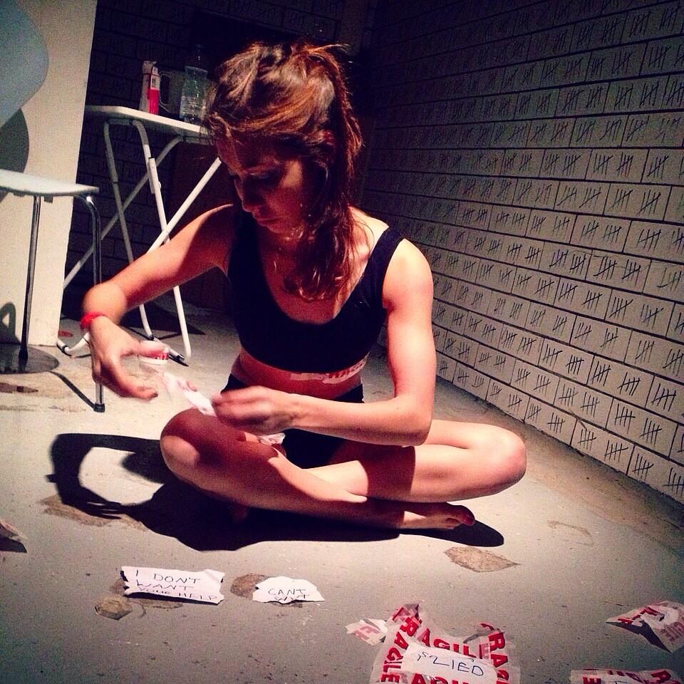 DillyE_S's tweet photo. Thank you @Allan_Taylor & @TemptingFailure for inviting me to be part of such a powerful live art experience.#tf2014 http://t.co/8oUrnSdePJ