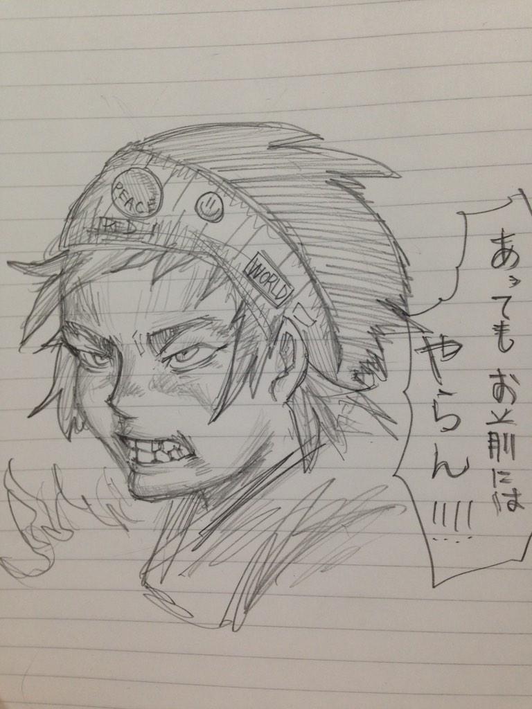[doodles]主人がアルフレドを描いてくれました(謎のせりふは前のトンプソンに対する返答だそうです) 