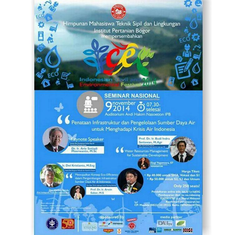 <a href="/HMS_TRISAKTI/">HMS TRISAKTI</a> Seminar Nasional ICEF 2014 IPB tiket sale on the spot ! Open gate 07.30 WIB | 9 November | #ICEF2014