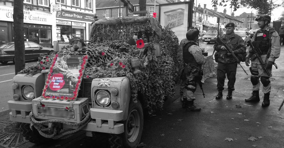 The <a href="/RBLWpark/">Royal British Legion</a> is well protected today!! Pop down and have a look. Don't forget to donate to the Poppy Appeal too.