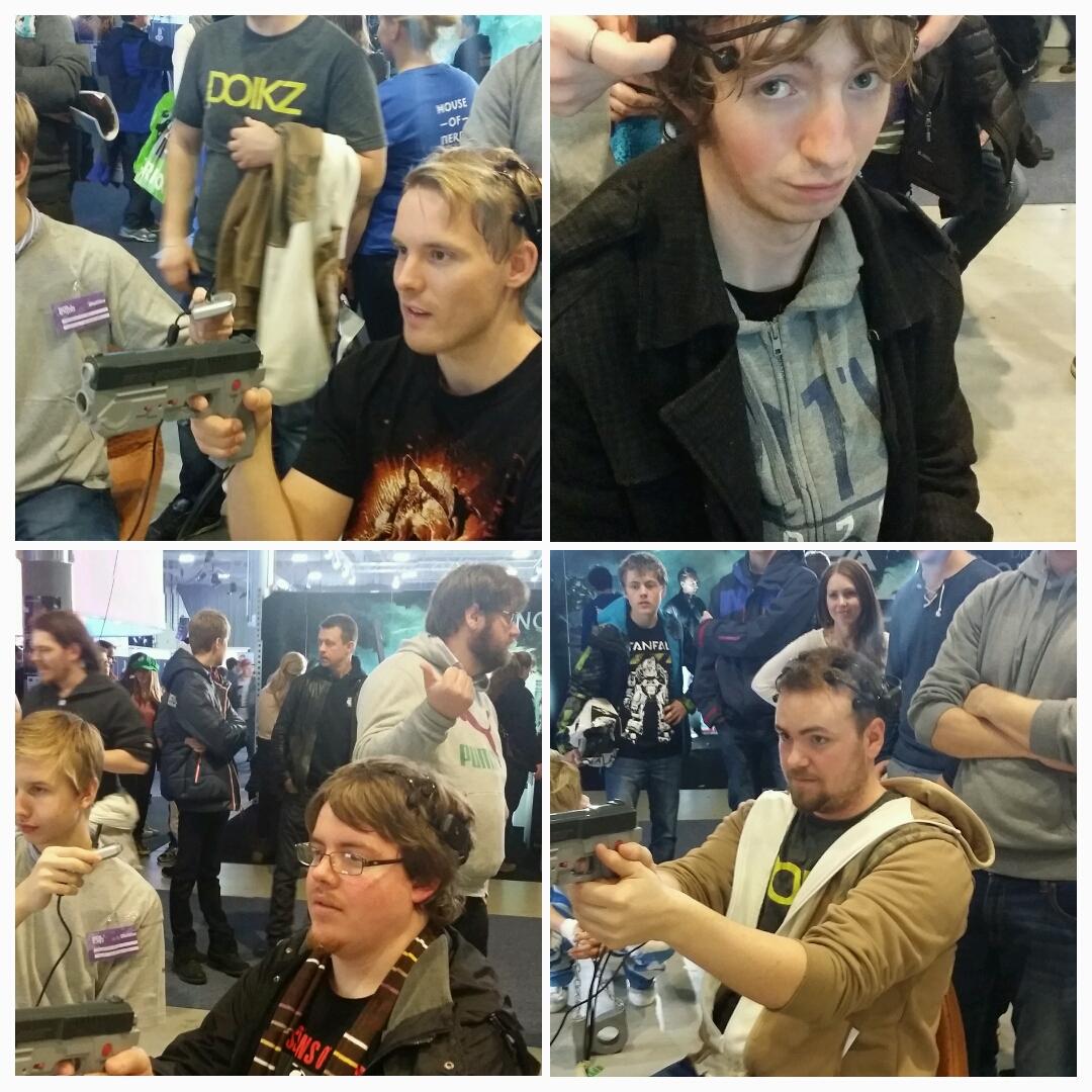 TurboDevs's tweet photo. Vi er starstruck på #SpillExpo. En hjerneforsker og @AlexanderRybak på standen vår samtidig! #BlissBrain #TurboDevs http://t.co/m8LUC4ZL3a
