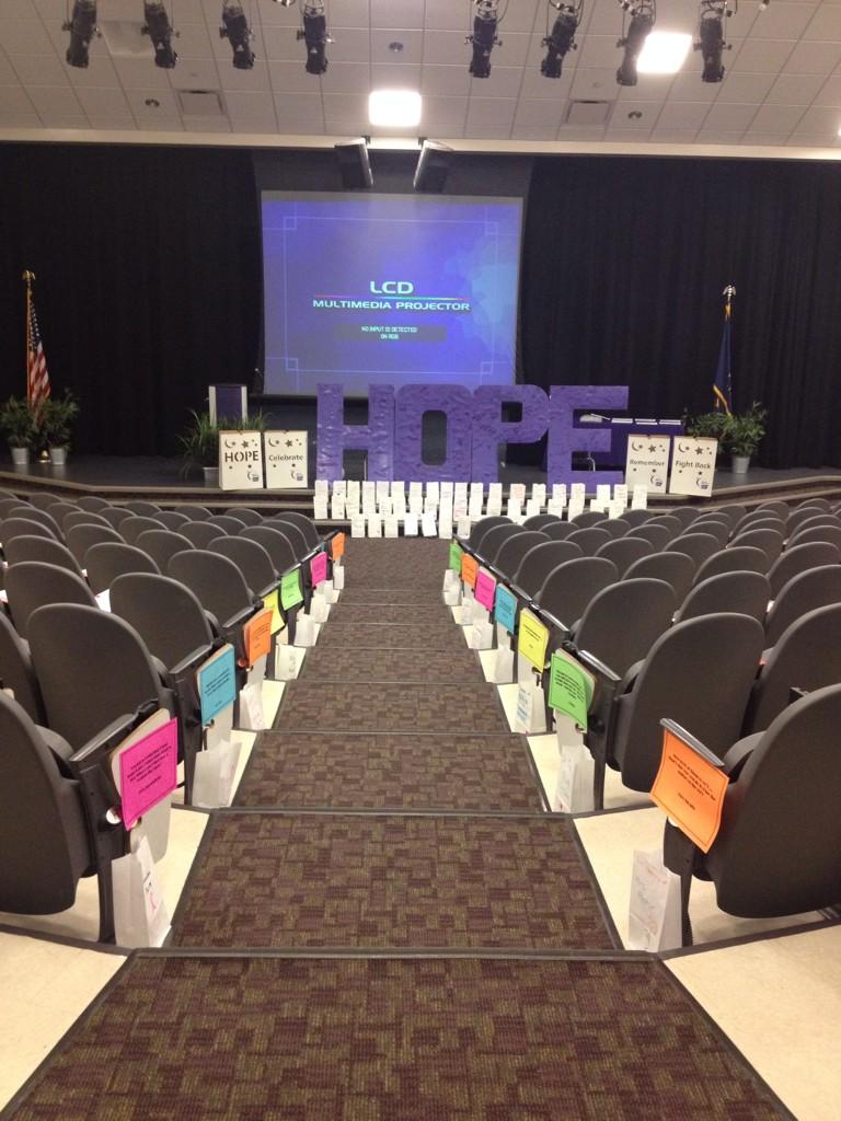 adargos91's tweet photo. Getting ready for the Luminaria Ceremony!  #RelayRoadtrip2014 http://t.co/LWRgdQN80W