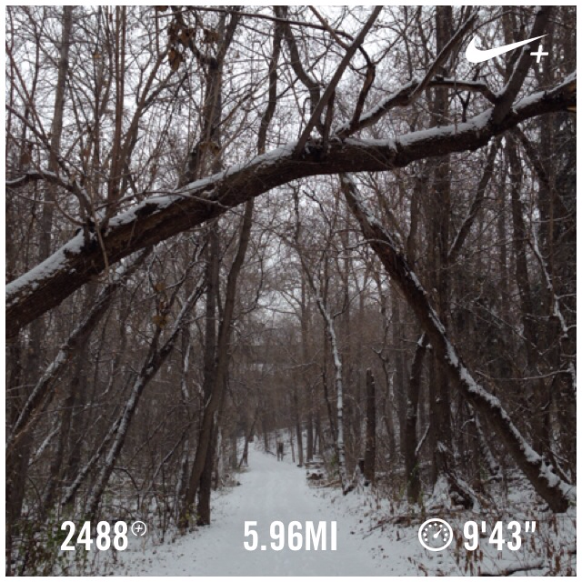 BKolada's tweet photo. First winter run, you've been spanked!  I just ran 5.96 mi with Nike+. http://t.co/IhrSbMZRo5 #nikeplus http://t.co/8o7R5ZkLYh