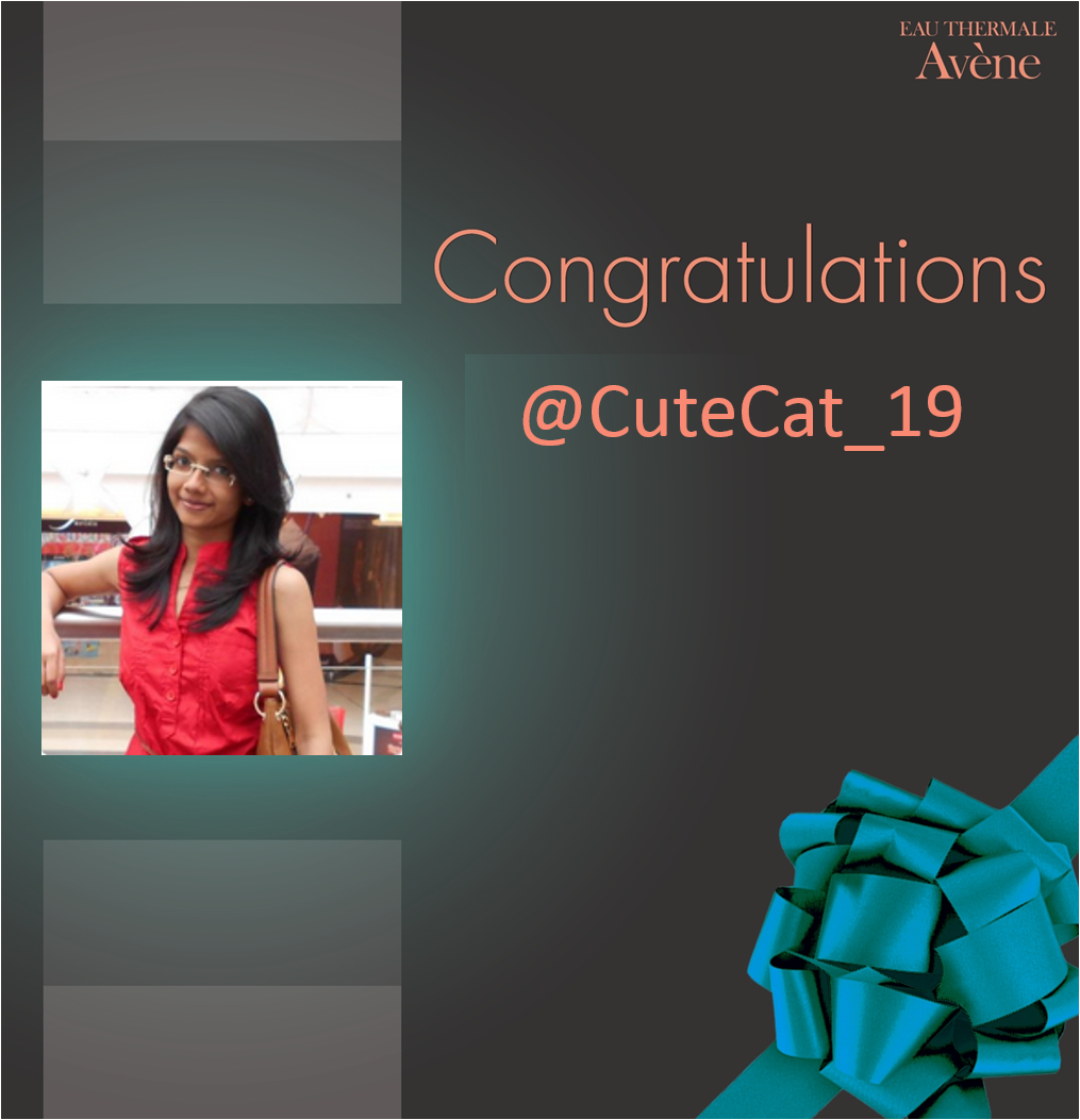 AveneIndia's tweet photo. And our 3rd winner of the #ForSkinSake contest is.. @CuteCat_19 ! Congratulation ! Don't forget to DM your details :) http://t.co/VuYvMSVKO5