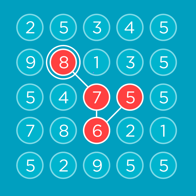 Puzzle game idea: Make lines of numbers. The next number in the line must  always be one higher. #screenshotsaturday