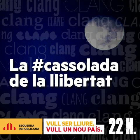 Esquerra_ERC's tweet image. Aquesta nit tothom amb la #cassolada de la llibertat. Que ressoni Catalunya! #9N #vullserlliure