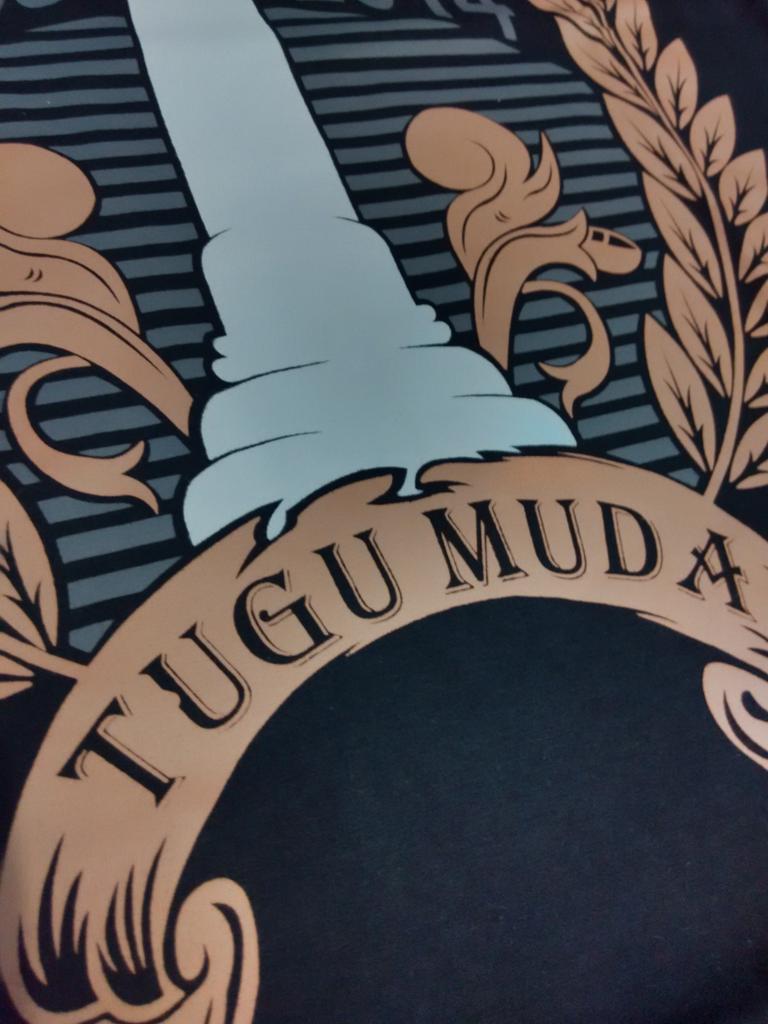 ready stock : TUGU MUDA | cotton combed 30s | black | 90k | pin : 7E59229A | line : denins