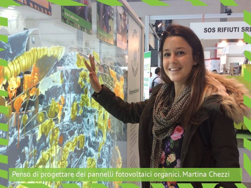 improchelasci's tweet photo. "Progetterò pannelli fotovoltaici organici!" Bel #selfie @MartinaChezzi con la app de #limprontachelasci! @Ecomondo http://t.co/j6Hb95TifD