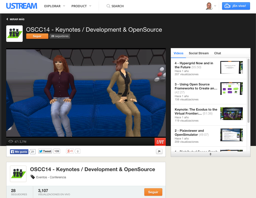 dwdeeds's tweet photo. #OSCC14 ! #opensimcc Streaming live, come join us! #gbl #opensim #iste #aace #edtech #ednew  http://t.co/EbtRvXFJBF http://t.co/UByNIccxt7