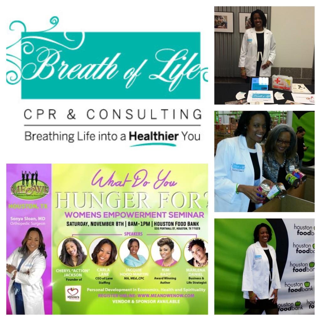 tphenomenallady's tweet photo. Breath of Life CPR &amp; Consulting with @MEWEInc Conference "What Do You Hunger For?" #iamMEWE @HoustonFoodBank http://t.co/rkNSo1dBJJ