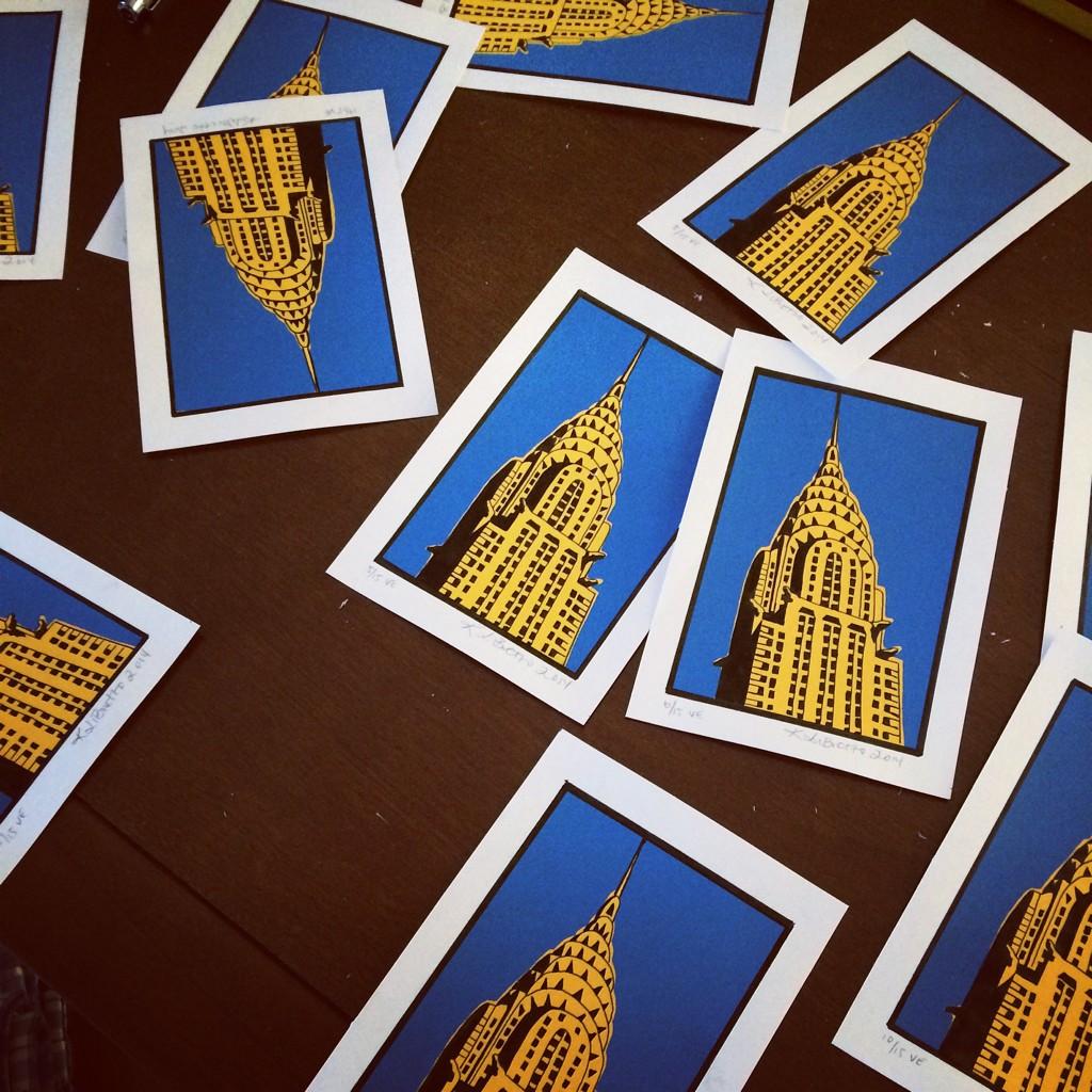 Screen print with India ink drawing. Available at Cowtown Indie Bazaar, 13th December #cowtownindiebazaar