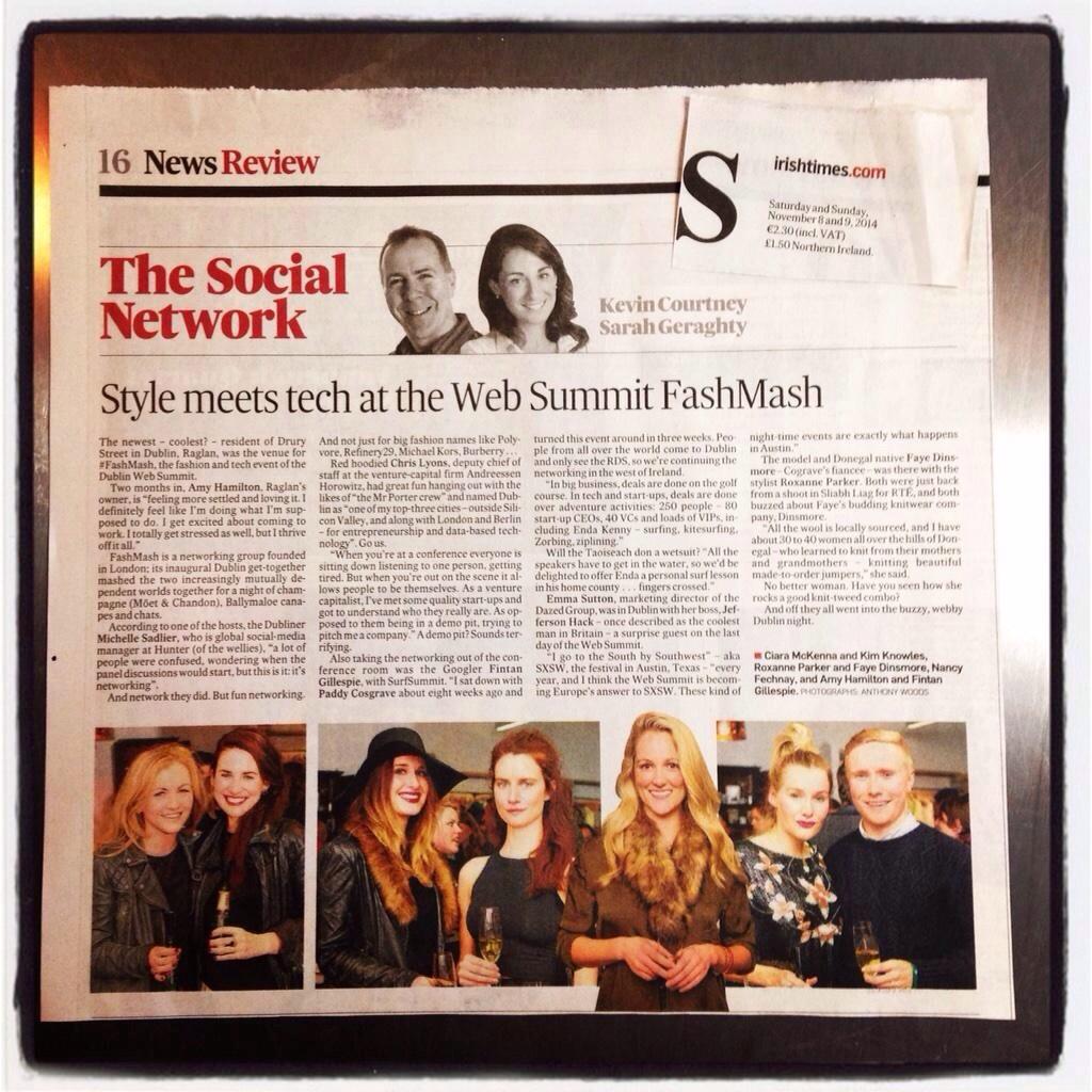 #fashmash with its name in lights - thank you <a href="/irishtimes/">The Irish Times</a>! #websummit <a href="/RaglanDublin/">Raglan Dublin</a> <a href="/shelbyshelly/">Michelle Sadlier</a> <a href="/fintangillespie/">Fintan Gillespie</a>