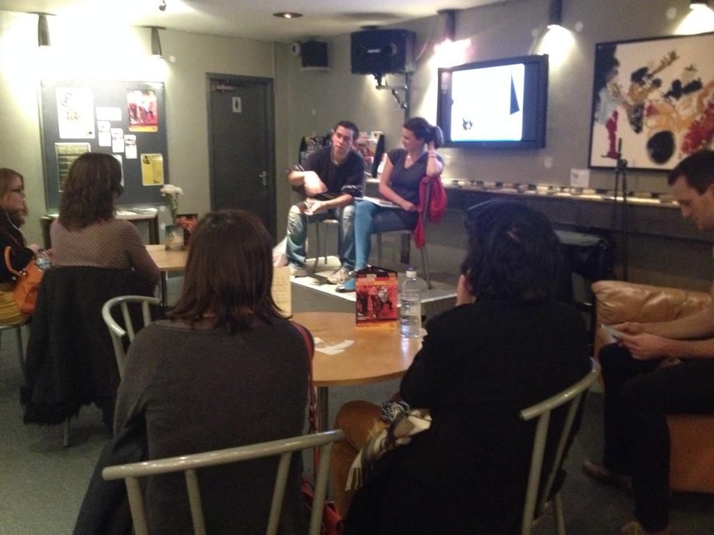 JemmaGross's tweet photo. Post show chat with Cast audience fell In Love with story &amp; performances #magical @FairyTaleHeart_@cockpittheatre http://t.co/cBvQaajEBE