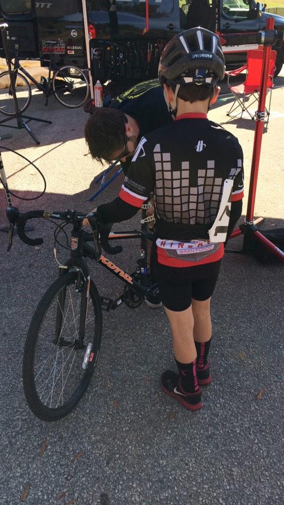 TeamNoTubes's tweet photo. The juniors ready to rip in their @hincapiesports jerseys at the @GreenvilleCXCup! http://t.co/dNhclts4pk