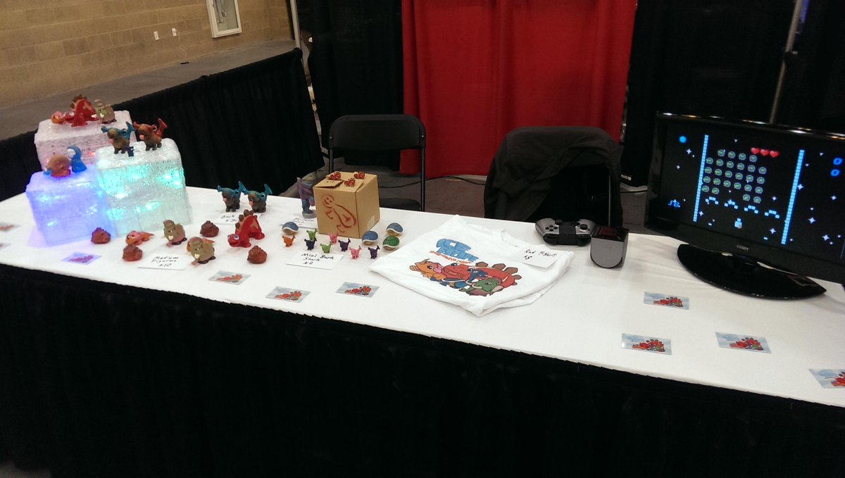 coreydrakegames's tweet image. Booth all set up!