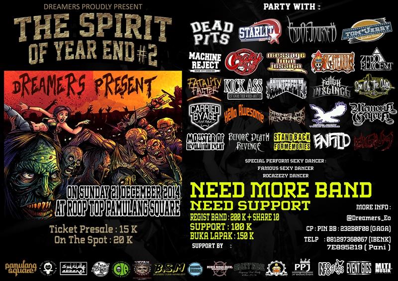 Nitip Need More Band Dec, 21st 2014 #TheSpiritOfYearEnd2 at Roof top Pamulang Square Cp:232B0F08 <a href="/TRIEDTOADULT/">TRIED to ADULT</a>
