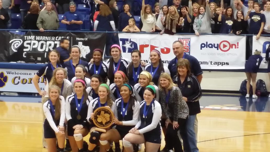 Grace Prep is the 2014 3a volleyball Champion. Great state final against a great team in Austin Brentwood.