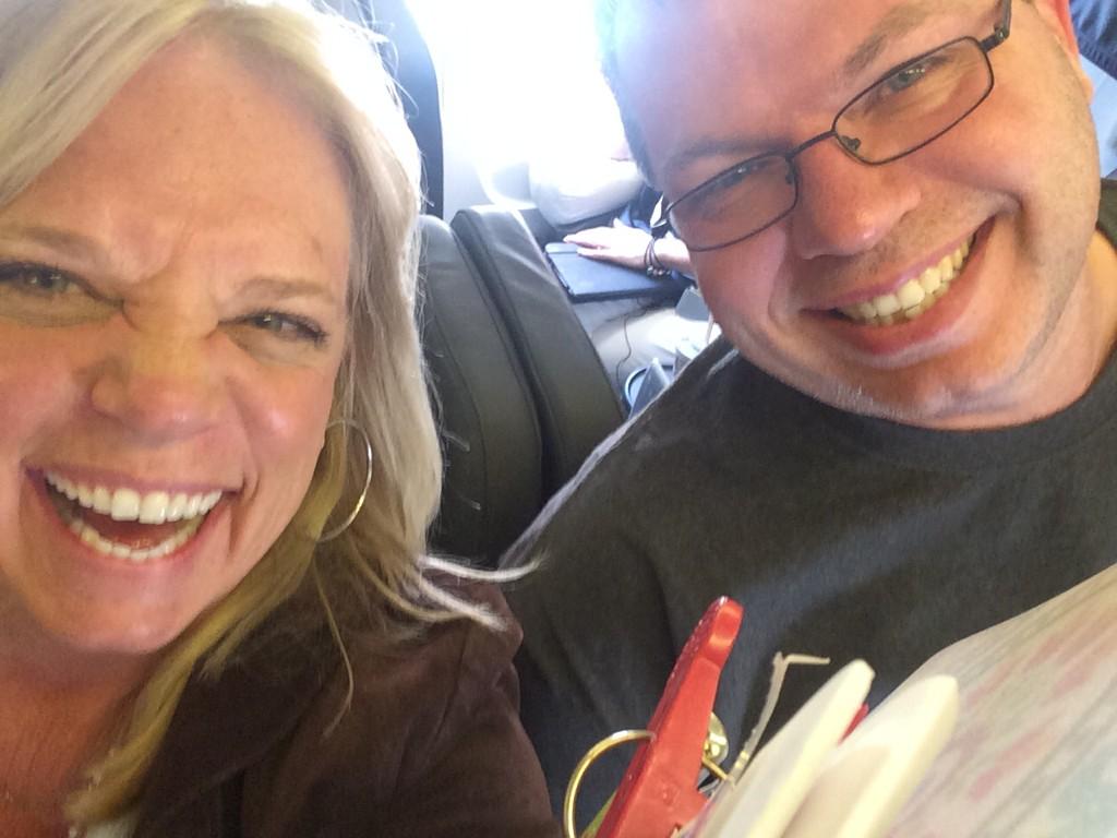 MonaCorwin's tweet photo. 1st celebrity sighting on my way to @PlatformConf is @GSPN &amp; his lovely wife! Even more excited about #platform2014 http://t.co/dKLJLqLIlj