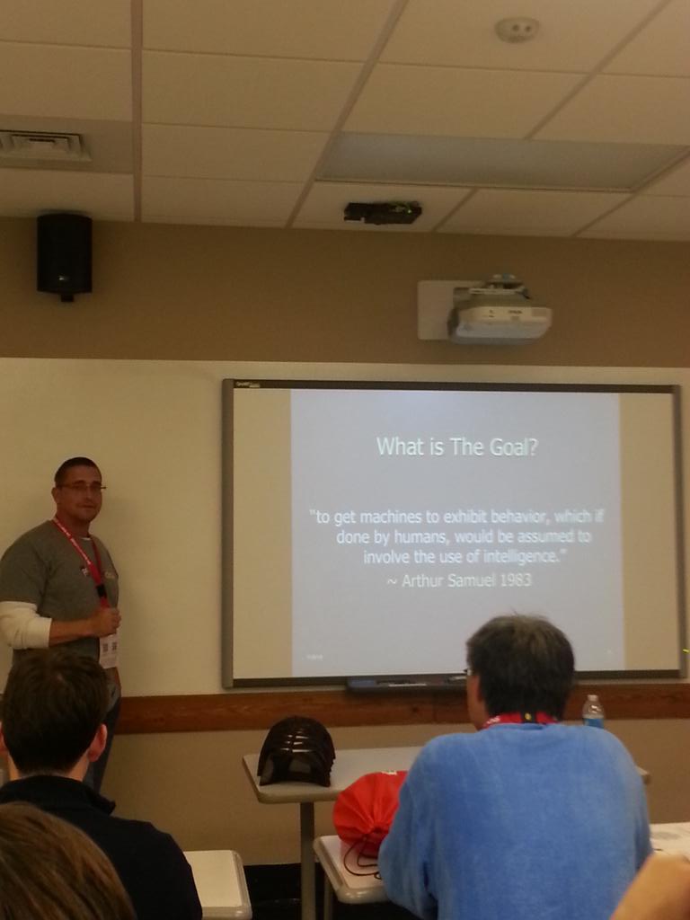 DeniseKGosnell's tweet photo. "My 2 year old executes subroutines in her head; when computers can do that I will quit" @tctjr @PokitDok @BarcampCHS http://t.co/hpByiHKZd1