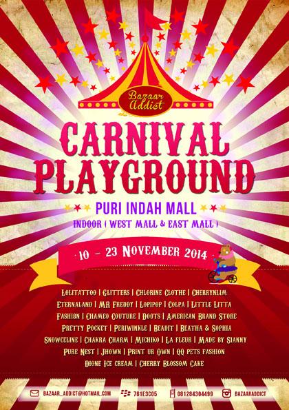 BazaarAddict99's tweet photo. Visit our Latest Event @puriindahmall " Carnival Playground " 10 Nov - 23 Nov 2014 ! INDOOR ( EAST MALL &amp; WEST MALL ) http://t.co/pGXSnHtOFE