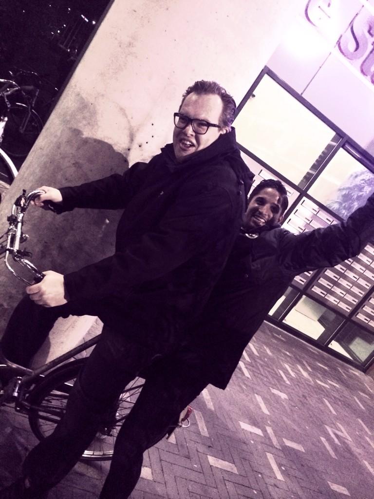 djbrennanheart's tweet photo. My manager @wilfrieddamman & my tourmanager @chjanoy together on a bicycle!! Best team😜💪👊 #evolutionofstyle #013 http://t.co/a82O0CCL2o