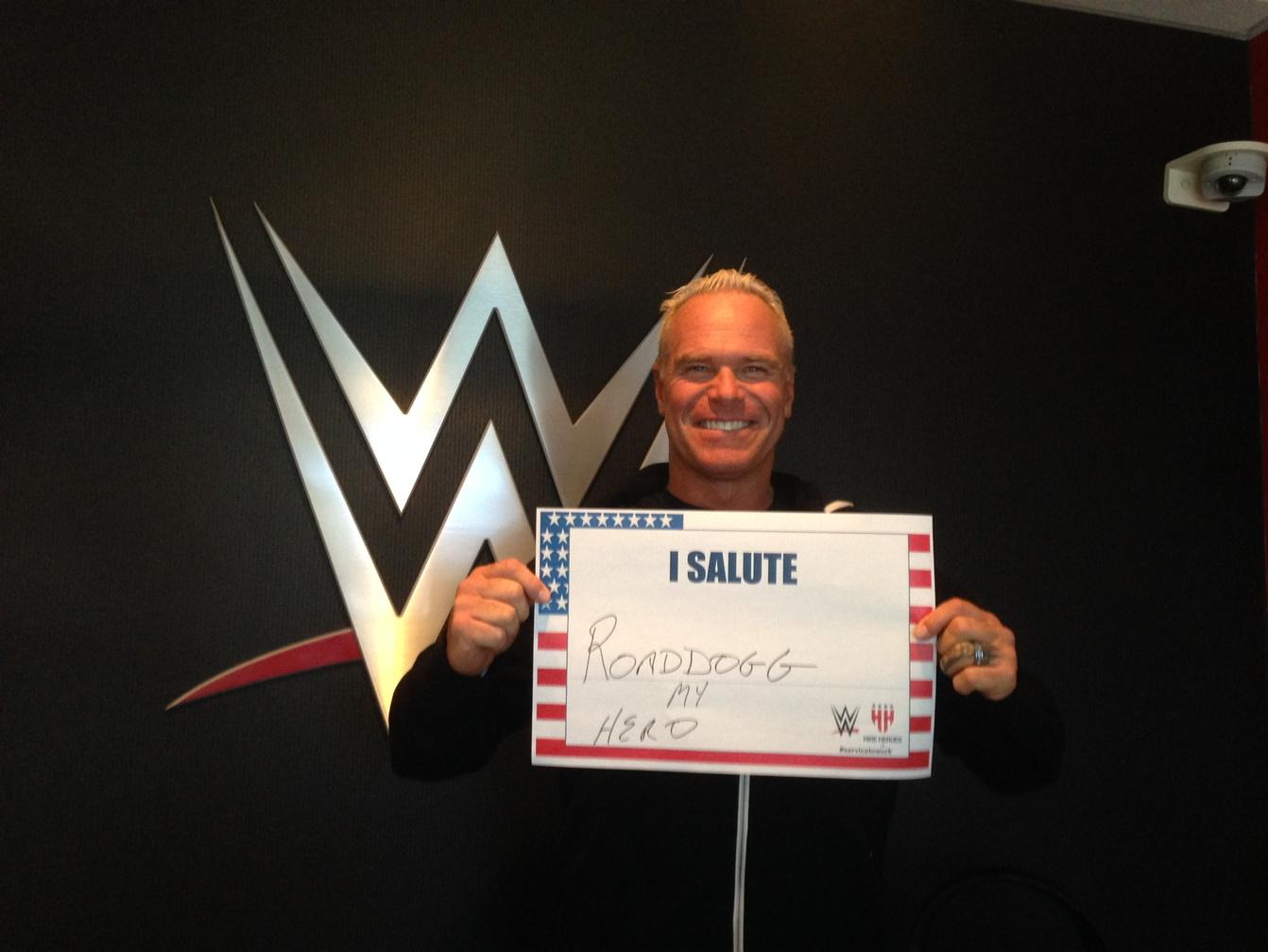 Happy Birthday to Billy Gunn. Happy Veterans Day to Road Dogg!!! " This is my hero 