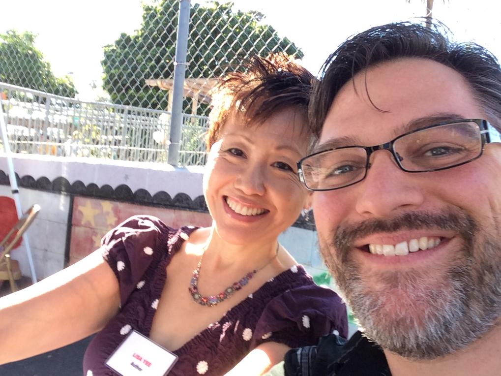 scottbly's tweet image. At the Hollywood children's book fest with my @Scholastic #books mentor @LisaYee1