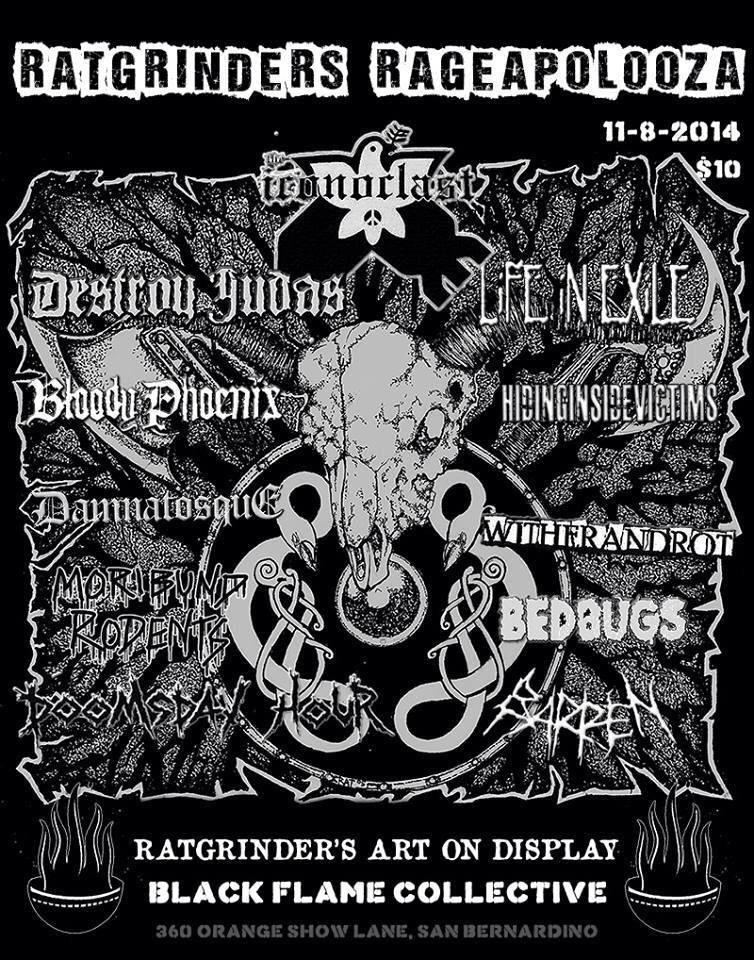 blackflamecoll's tweet image. Today we celebrate the man, the myth, and the legend. RATGRINDER Anrahamson! 3PM. $10 donation.