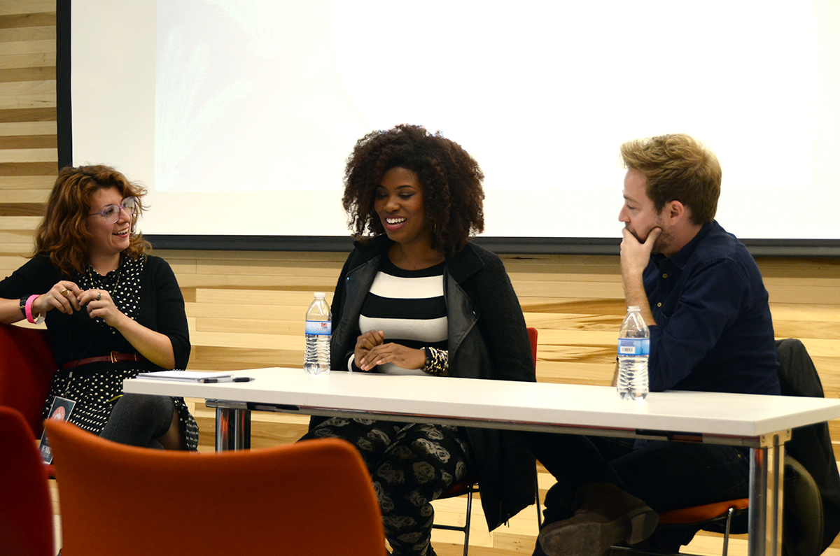 Web_Weekend's tweet photo. Alex Anfanger of @NextTimeOnLonny and @AkilahObviously talk with @KyleJune at #WebWeekend2014 http://t.co/XISvl1kKCP