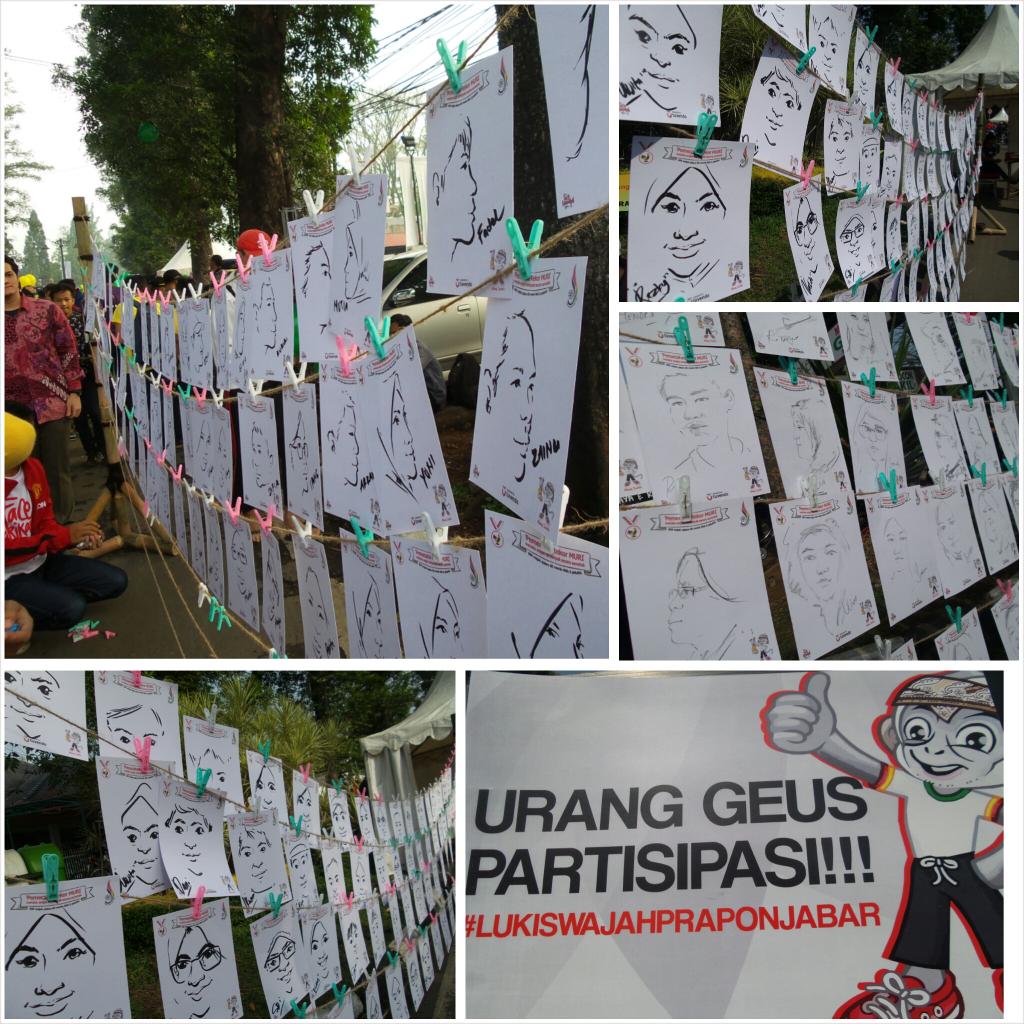 Ini dia 666 lukisan wajah yg dilukis oleh 6 org pelukis dan msk rekor MURI. Di 666 days to PON CFD Dago <a href="/se_bdg/">se_bdg</a>